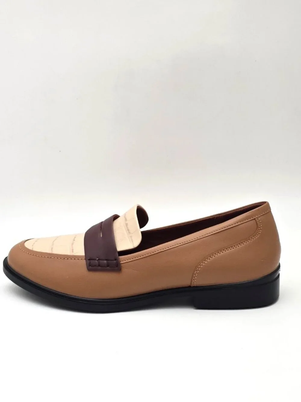 ECCO Dress Classic 15 Leather Cashmere Penny Loafers Women's Size 9-9.5